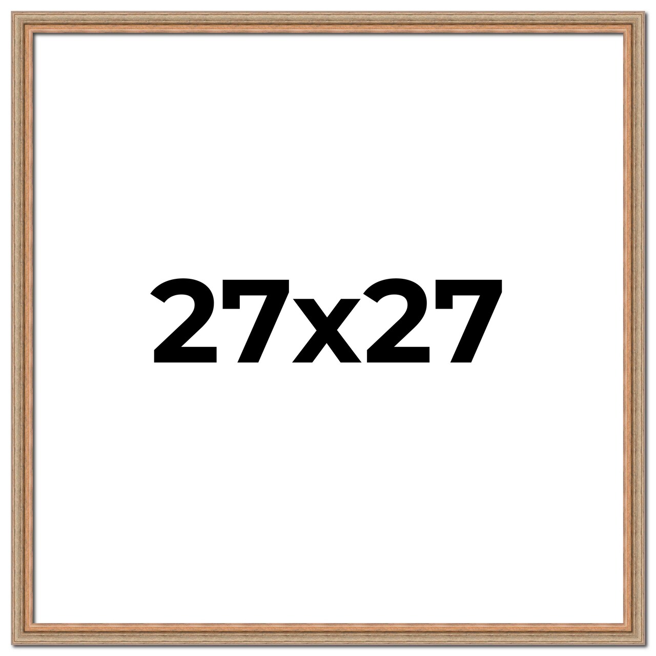 Square Deco Brown Picture Frame - UV Acrylic, Foam Board Backing, Hanging Hardware